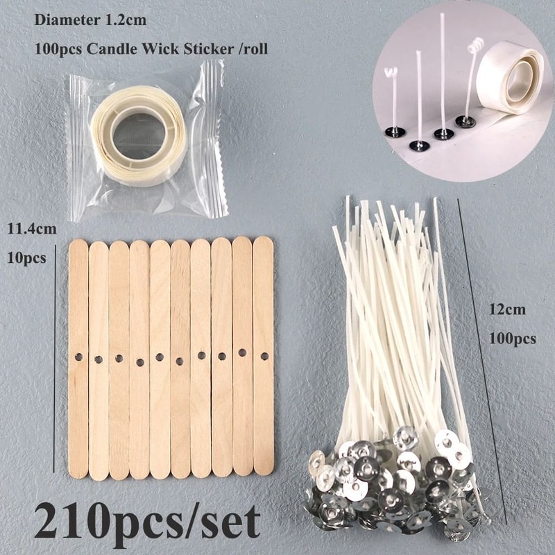 Smokeless PreWaxed Candle Wicks Professional Cotton Core DIY Handmade Candle Tooling System 18