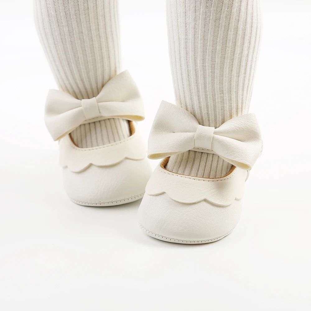 Baby Casual Mary Janes Newborn Bowknot NonSlip SoftSole PU First Walkers 3