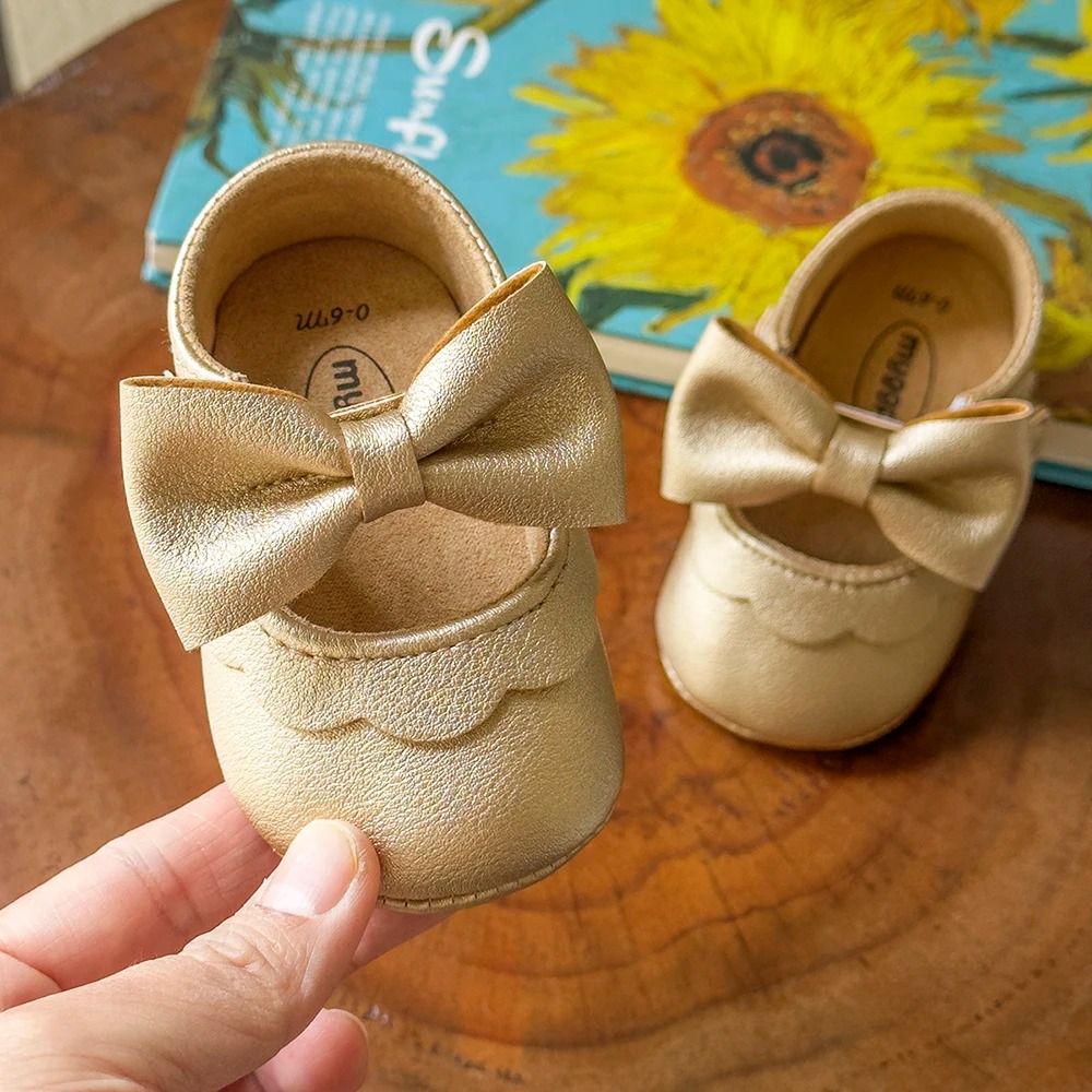 Baby Casual Mary Janes Newborn Bowknot NonSlip SoftSole PU First Walkers 7