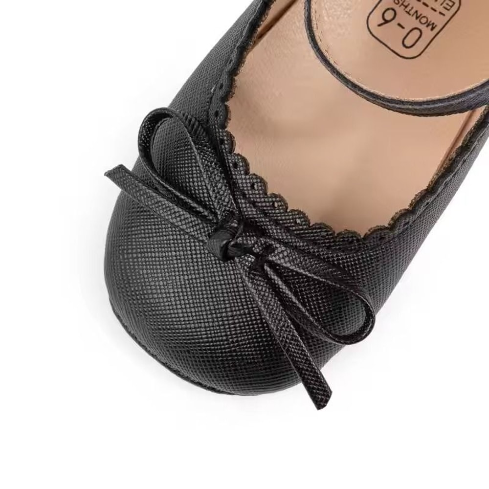 Meckior Baby Girl Princess Shoes SoftSole Leather Bowknot First Walkers 3