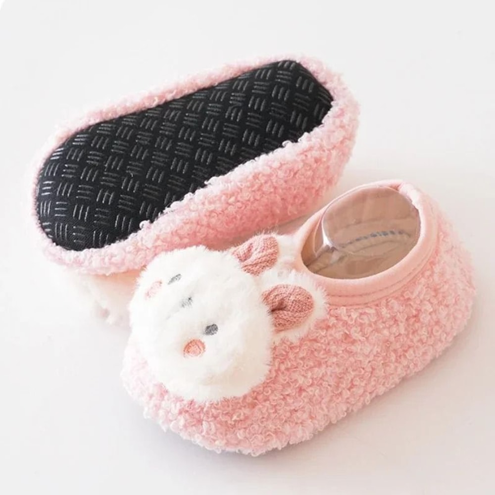 Cartoon Rabbit Baby Floor Socks Premium Plush NonSlip Toddler Indoor Home Slipper System 3