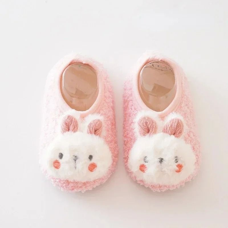 Cartoon Rabbit Baby Floor Socks Premium Plush NonSlip Toddler Indoor Home Slipper System 6
