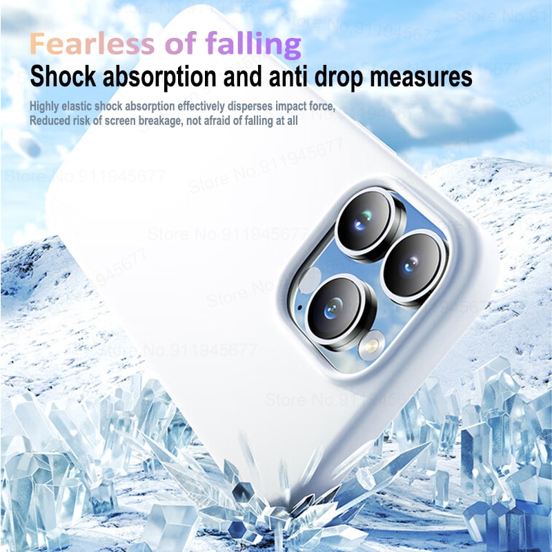 MagSafe Liquid Silicone Case For IPhone Shockproof Wireless Charging Protection 6