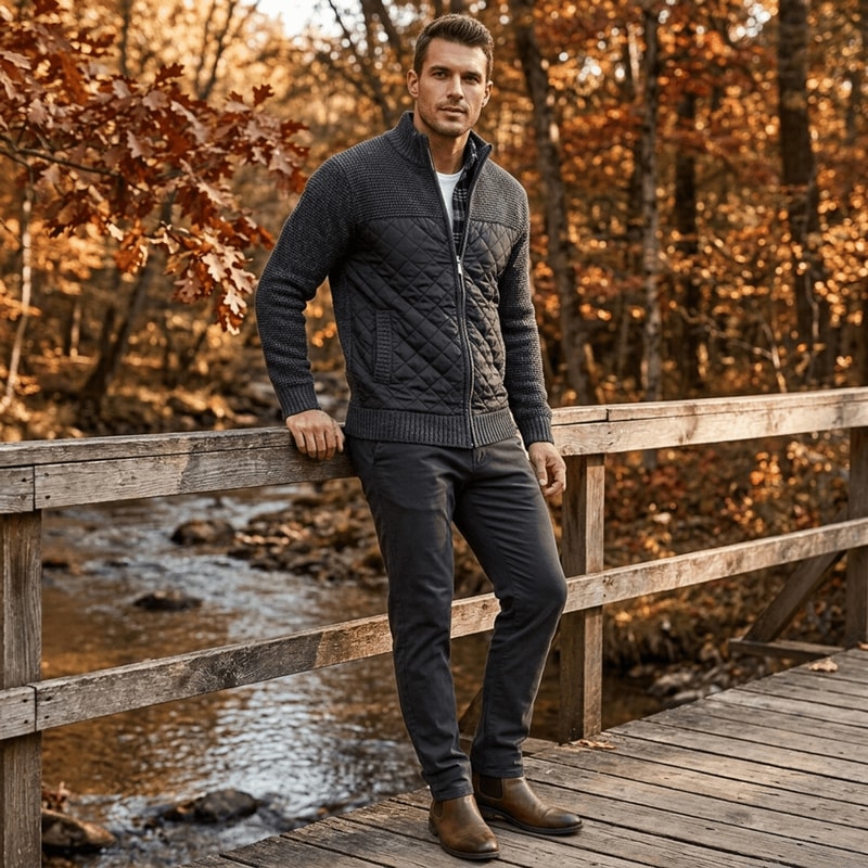 Slim Fit Knitted Cardigan Coat Cozy Stylish For Winter Wear 0