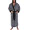 Mens ColorBlock Coral Fleece Bathrobe Professional AutumnWinter Plush Home Gown Sleepwear System 9