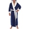Mens ColorBlock Coral Fleece Bathrobe Professional AutumnWinter Plush Home Gown Sleepwear System 11