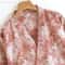 Womens Retro Jacquard Cotton Robe Premium Kimono Cardigan Breathable Loungewear System 4