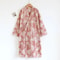 Womens Retro Jacquard Cotton Robe Premium Kimono Cardigan Breathable Loungewear System 7