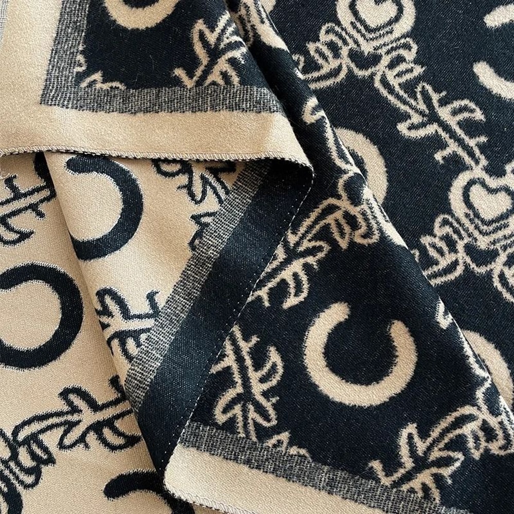 2024 Luxury Paisley Cashmere Shawl Premium Winter Neckerchief Thick Blanket Poncho System 1