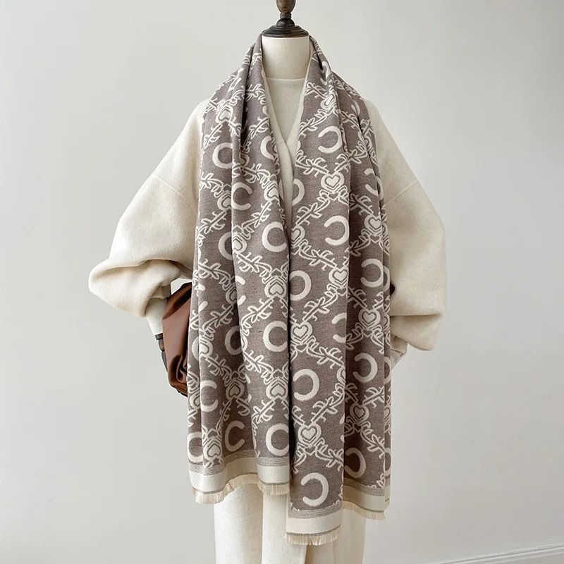 2024 Luxury Paisley Cashmere Shawl Premium Winter Neckerchief Thick Blanket Poncho System 2