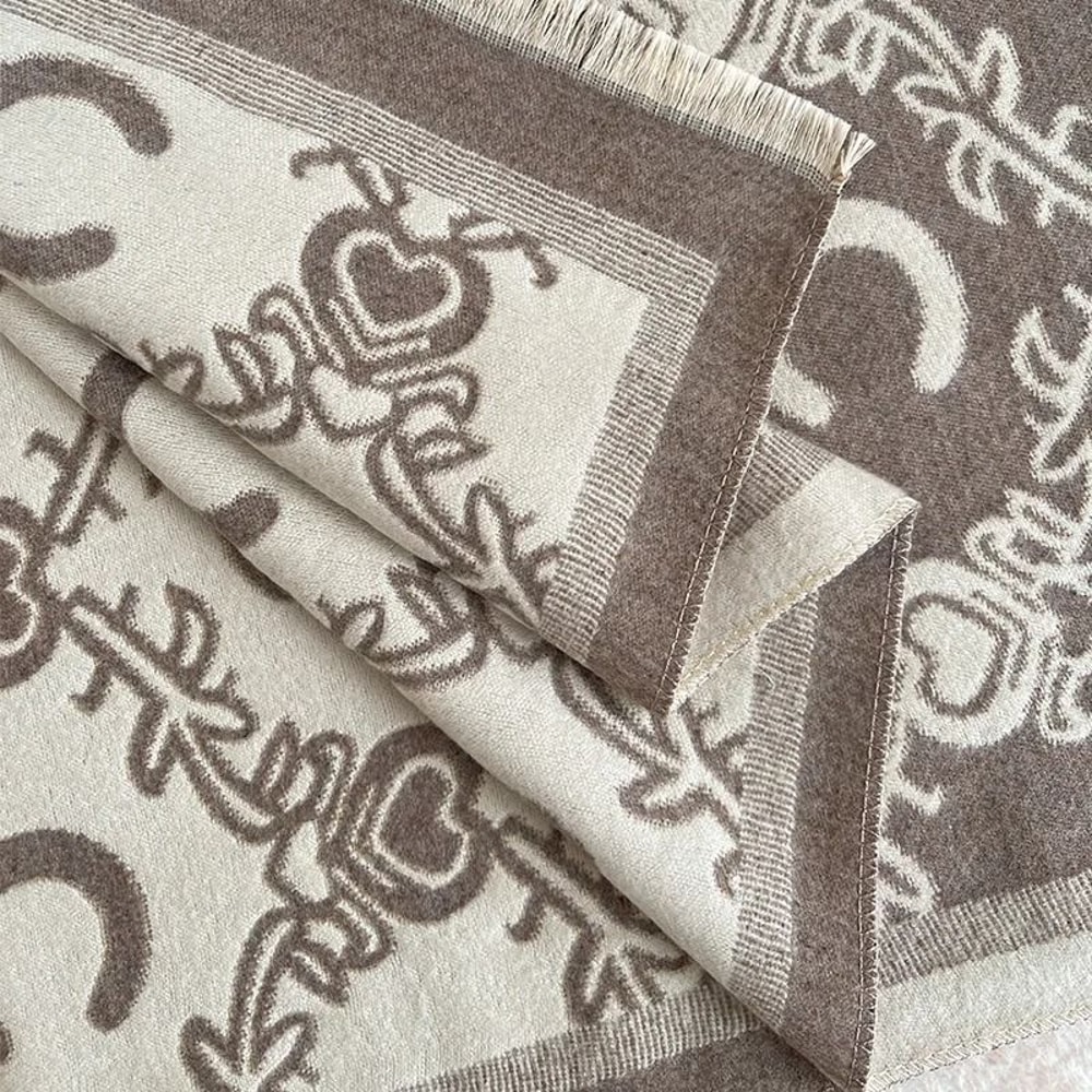 2024 Luxury Paisley Cashmere Shawl Premium Winter Neckerchief Thick Blanket Poncho System 3