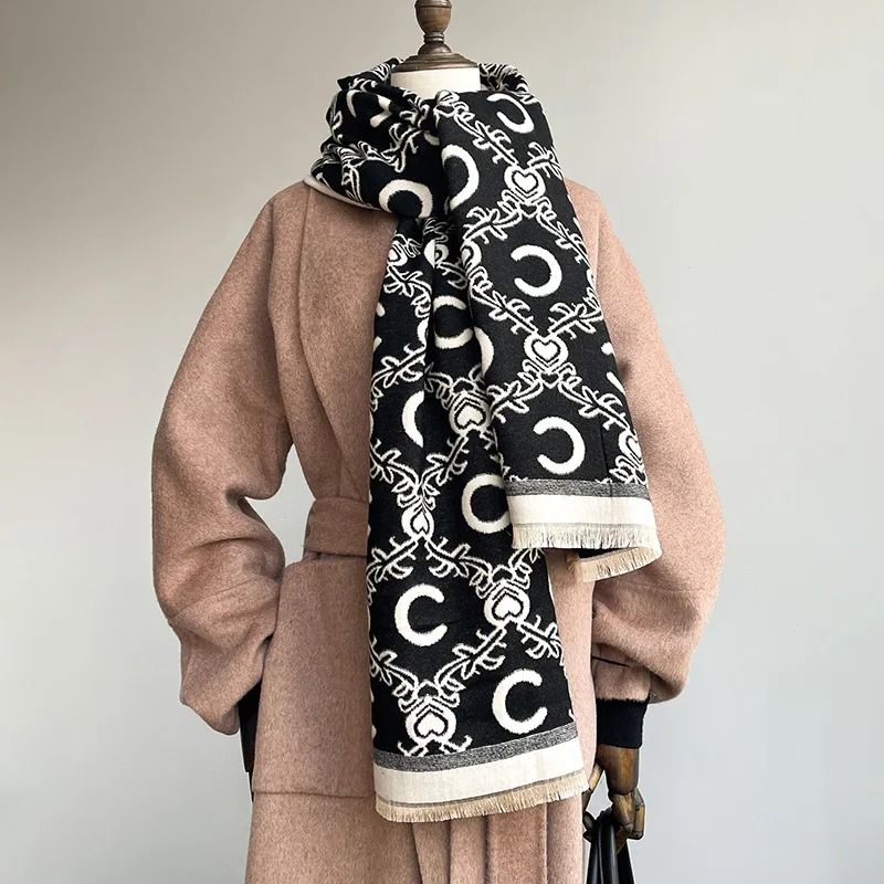2024 Luxury Paisley Cashmere Shawl Premium Winter Neckerchief Thick Blanket Poncho System 7