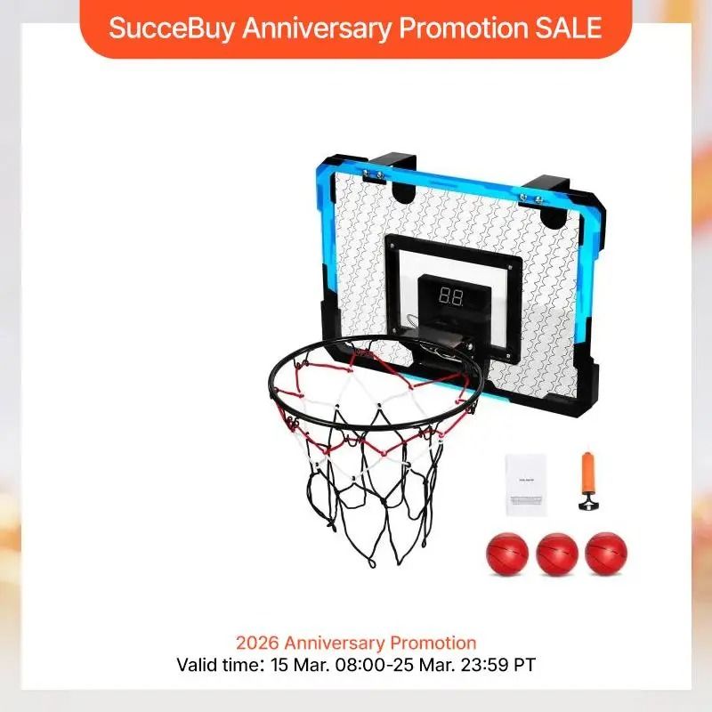 SucceBuy Foldable Basketball Hoop System Professional WallMounted Kids Sport Exercise Infrastruct 0