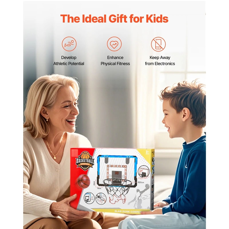 SucceBuy Foldable Basketball Hoop System Professional WallMounted Kids Sport Exercise Infrastruct 5