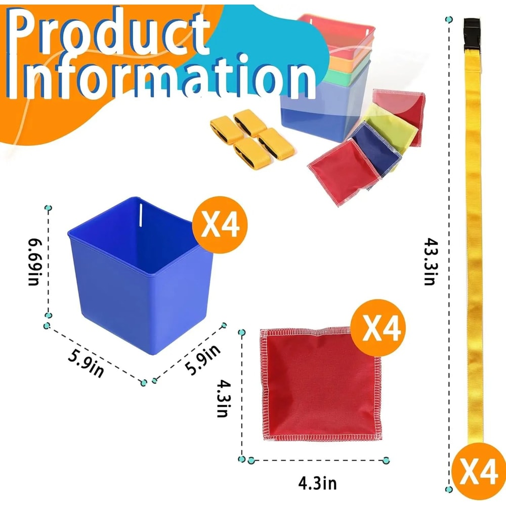 Kids Premium Outdoor Bean Bag Toss System Professional Backyard Beach Lawn Sport Activity Infrast 1