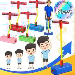 kids foam pogo jumper system | professional growth & balance training indoor-outdoor bouncing infrastructure
