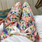 Womens Floral Viscose WideLeg Pants AntiMosquito Drape Loose Straight Pajama System 29