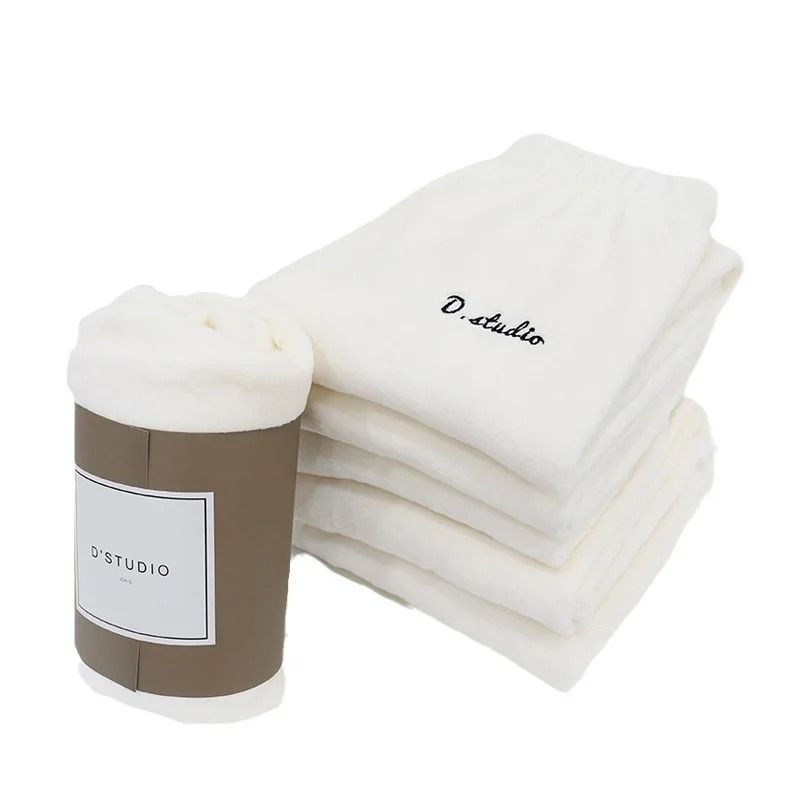 Womens Thickened Coral Fleece Pajama Pants Winter Warm Fairy Homewear Student Thermal Sleepwear S 4