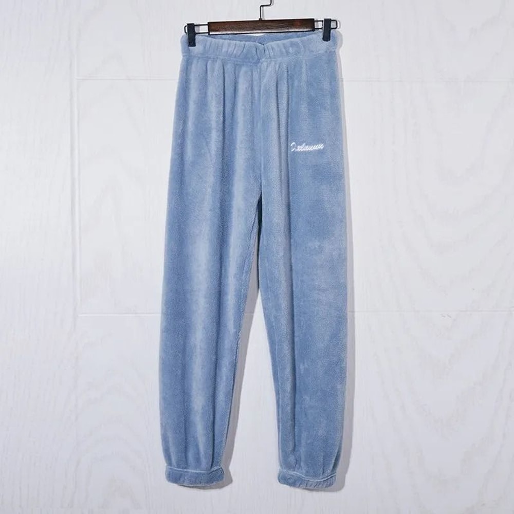 Womens Thickened Coral Fleece Pajama Pants Winter Warm Fairy Homewear Student Thermal Sleepwear S 7