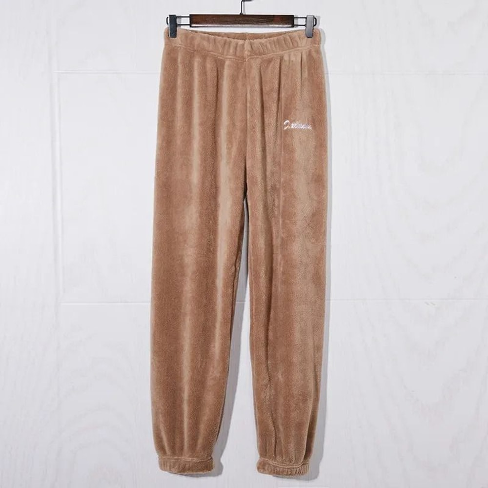 Womens Thickened Coral Fleece Pajama Pants Winter Warm Fairy Homewear Student Thermal Sleepwear S 8