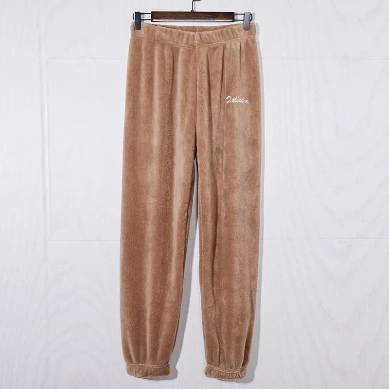 Womens Thickened Coral Fleece Pajama Pants Winter Warm Fairy Homewear Student Thermal Sleepwear S 8