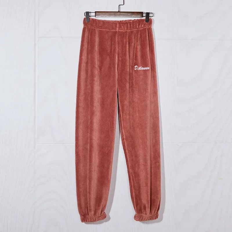 Womens Thickened Coral Fleece Pajama Pants Winter Warm Fairy Homewear Student Thermal Sleepwear S 10