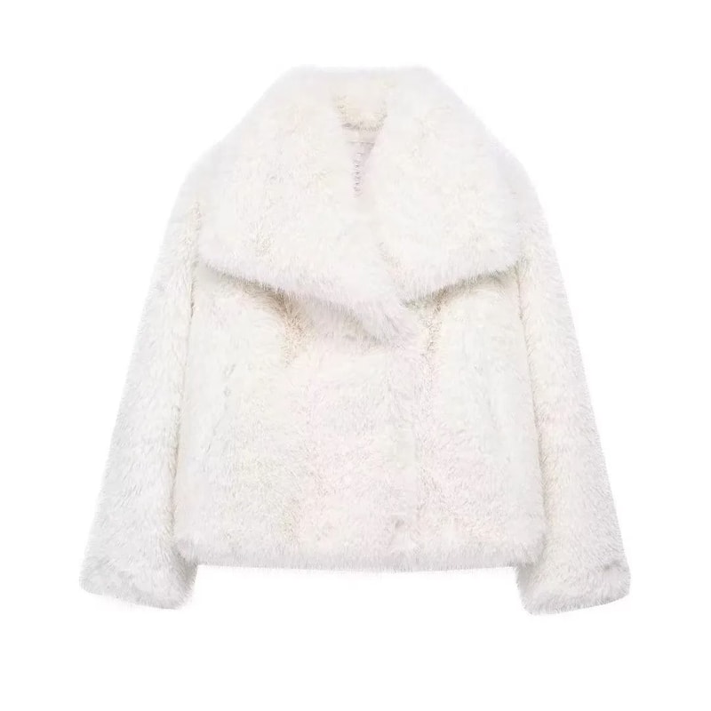 HH Elegant Faux Fur Outerwear System Premium HighStreet Fluffy Lapel Jacket Thermal Fashion Infra 11