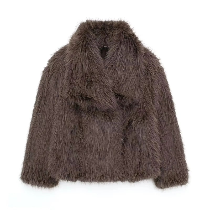 HH Elegant Faux Fur Outerwear System Premium HighStreet Fluffy Lapel Jacket Thermal Fashion Infra 13