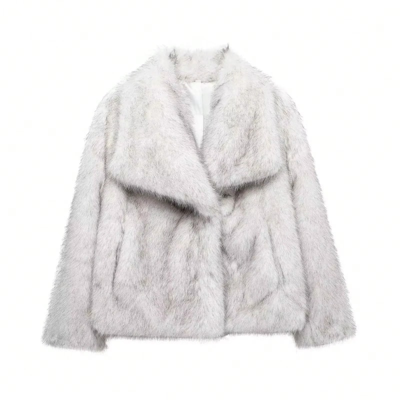 HH Elegant Faux Fur Outerwear System Premium HighStreet Fluffy Lapel Jacket Thermal Fashion Infra 16