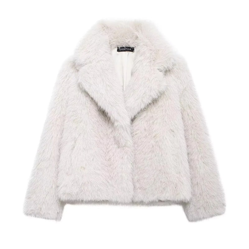 HH Elegant Faux Fur Outerwear System Premium HighStreet Fluffy Lapel Jacket Thermal Fashion Infra 6
