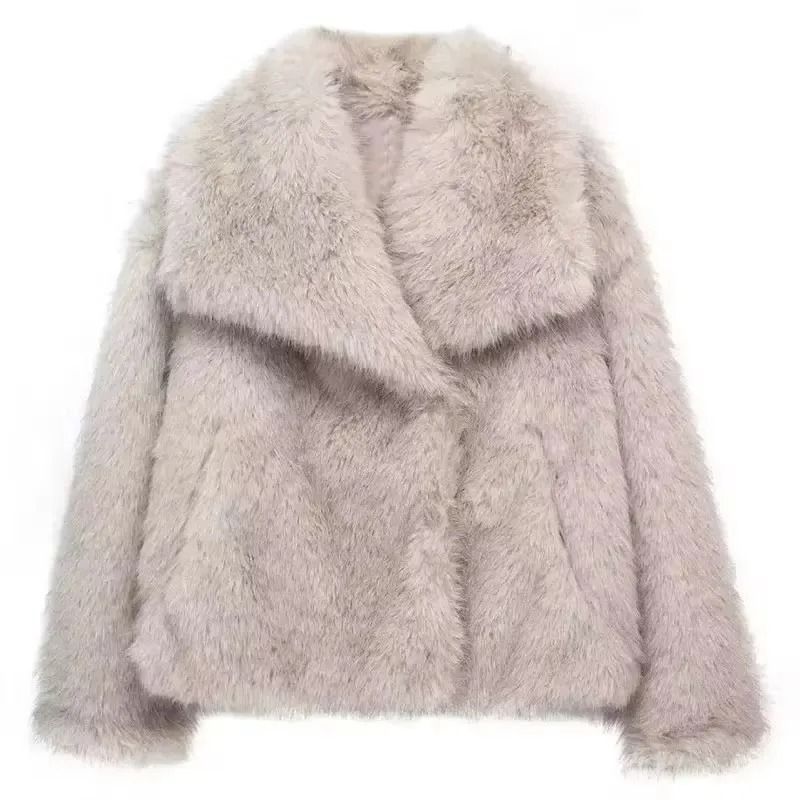 HH Elegant Faux Fur Outerwear System Premium HighStreet Fluffy Lapel Jacket Thermal Fashion Infra 7