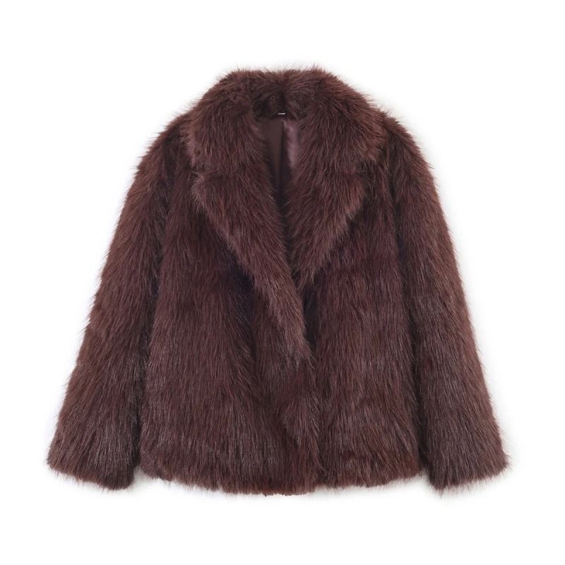 HH Elegant Faux Fur Outerwear System Premium HighStreet Fluffy Lapel Jacket Thermal Fashion Infra 23