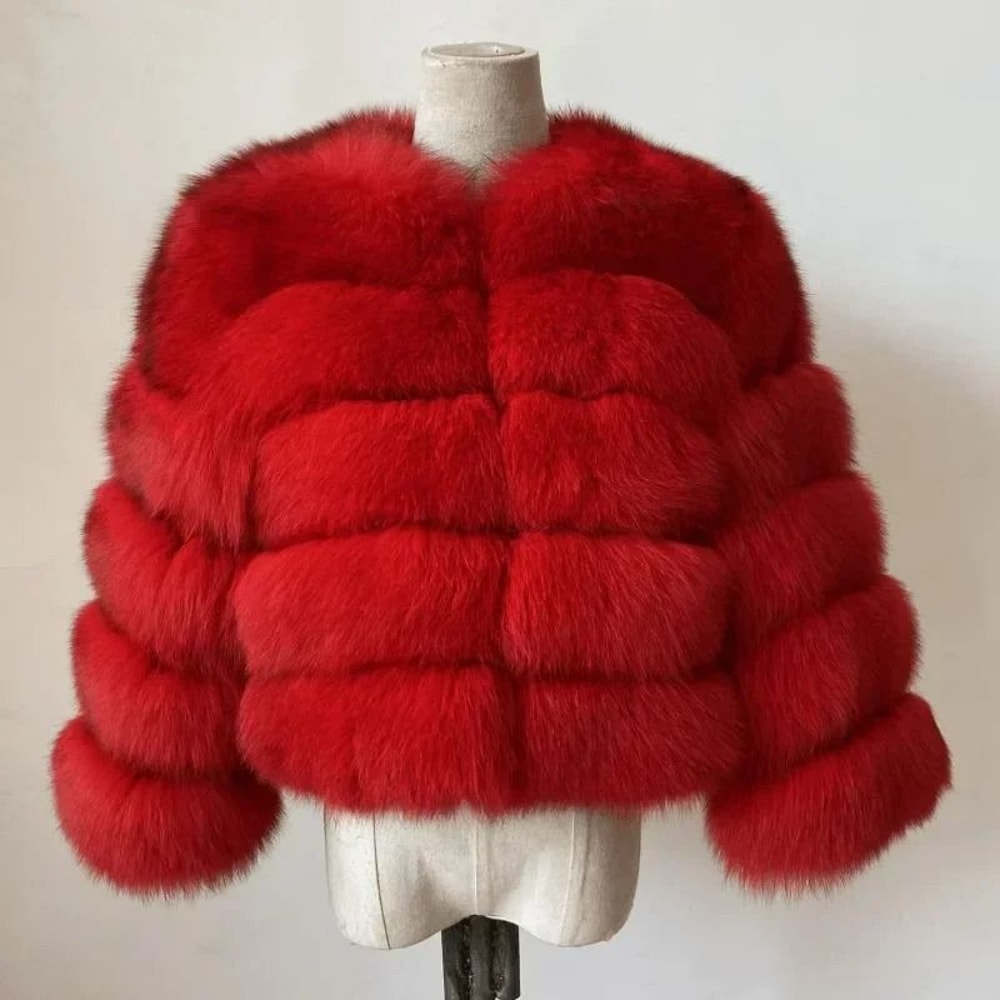 2024 Luxury Faux Raccoon Fur Coat Premium Fluffy Winter Jacket Thick Warm Furry Outerwear System 9