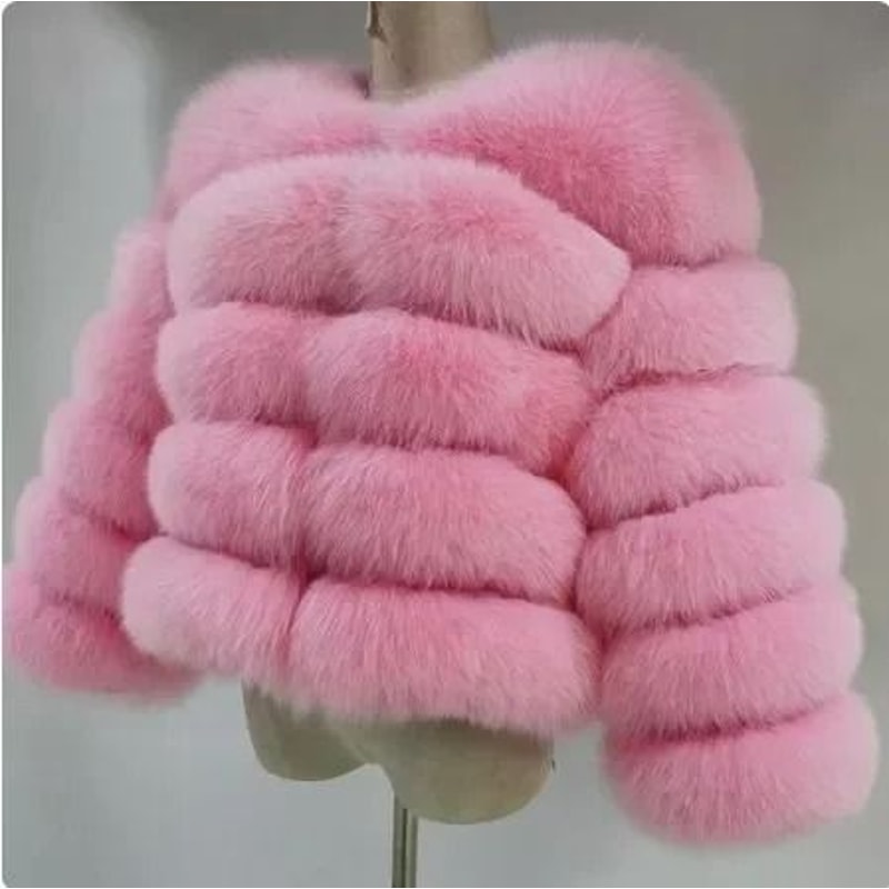 2024 Luxury Faux Raccoon Fur Coat Premium Fluffy Winter Jacket Thick Warm Furry Outerwear System 22