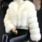 Luxury VNeck Faux Fox Fur Coat Chic Winter Teddy Jacket HighFashion Outerwear System 10