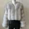 Luxury VNeck Faux Fox Fur Coat Chic Winter Teddy Jacket HighFashion Outerwear System 2