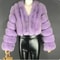 Luxury VNeck Faux Fox Fur Coat Chic Winter Teddy Jacket HighFashion Outerwear System 19