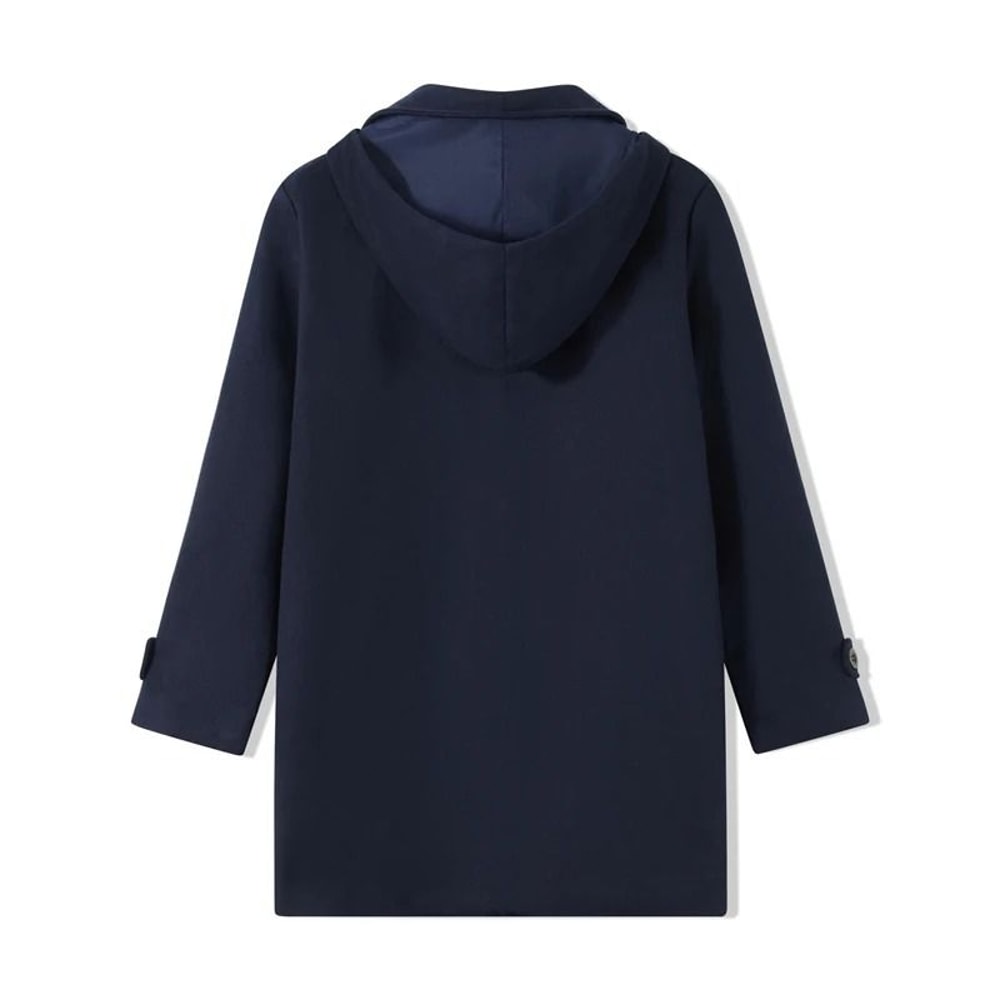 Mens Classic Winter Duffle System Premium Wool Blend Loose Fit Hooded Outwear Toggle Hardware Inf 5