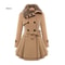 Womens Slim SherpaWool System Premium DoubleBreasted Padded Coat England Style Trench Infrastruct 0