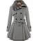 Womens Slim SherpaWool System Premium DoubleBreasted Padded Coat England Style Trench Infrastruct 8