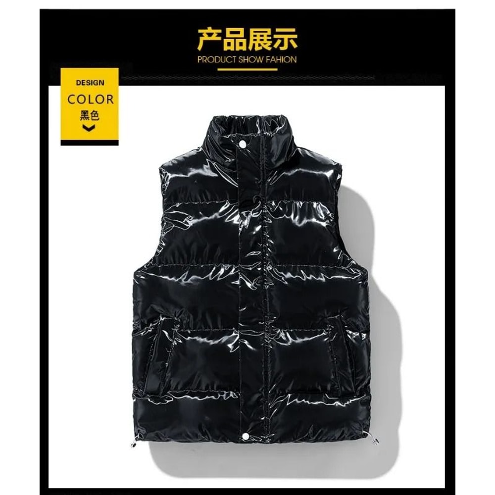2025 Unisex Shiny Surface Vest Premium HighQuality Warm Casual Versatile Stand Collar Infrastruct 2