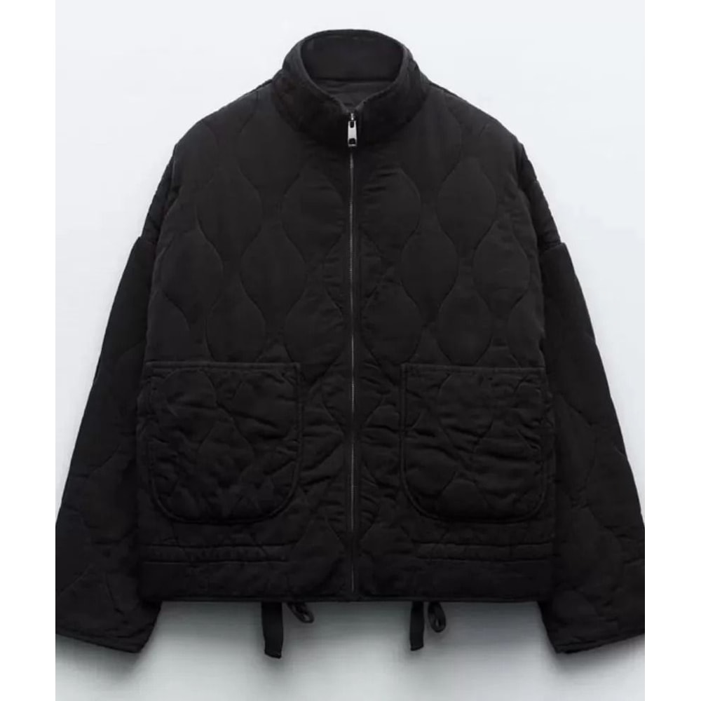 ZW Vintage Rayon Quilted System Premium Lenzing Cotton Jacket HighCollar Decorative Outerwear Inf 7