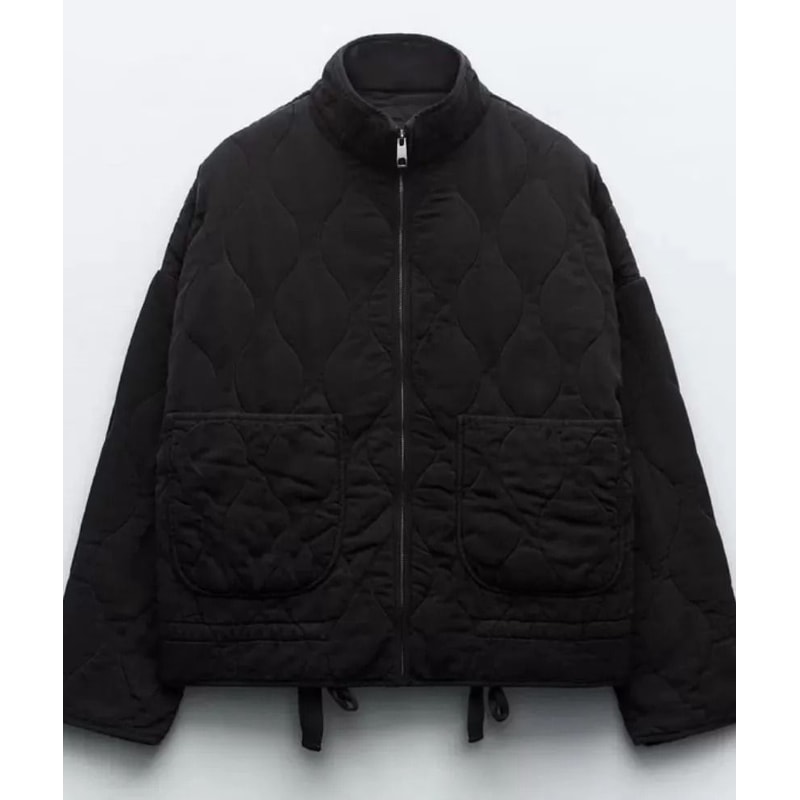 ZW Vintage Rayon Quilted System Premium Lenzing Cotton Jacket HighCollar Decorative Outerwear Inf 7