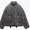 ZW Vintage Rayon Quilted System Premium Lenzing Cotton Jacket HighCollar Decorative Outerwear Inf 8