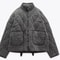 ZW Vintage Rayon Quilted System Premium Lenzing Cotton Jacket HighCollar Decorative Outerwear Inf 8