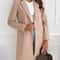 Womens Solid Tweed Overcoat System Premium MediumLong Button Jacket AutumnWinter Professional Inf 3
