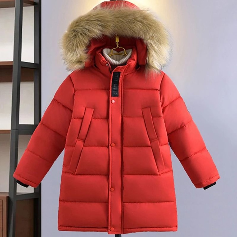 Boys Winter Thermal Armor System Premium Thicken Hooded Jacket Teenager Fashion Outerwear Infrast 4