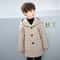 Boys Korean Handsome Woolen System 2024 Fashion Thickening Jacket MidLength Childrens Outerwear I 2