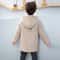 Boys Korean Handsome Woolen System 2024 Fashion Thickening Jacket MidLength Childrens Outerwear I 3