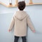 Boys Korean Handsome Woolen System 2024 Fashion Thickening Jacket MidLength Childrens Outerwear I 3